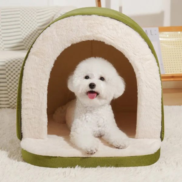 cave style warm deep sleeping snug cat cave dog house 14