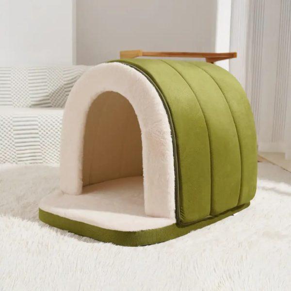 cave style warm deep sleeping snug cat cave dog house 21