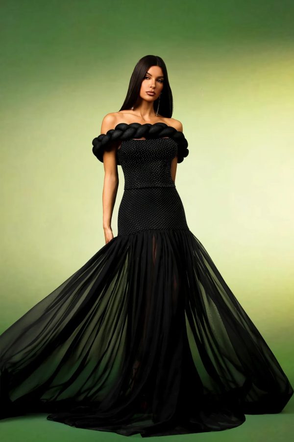 elyxra off shoulder rhinestone skirt set 14