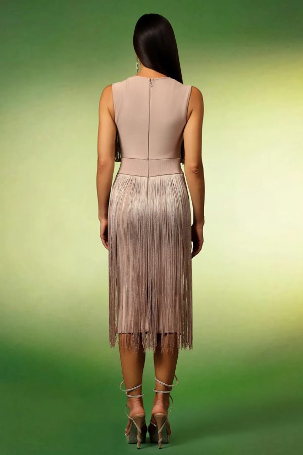 fagro sleeveless tassels bandage midi dress 16