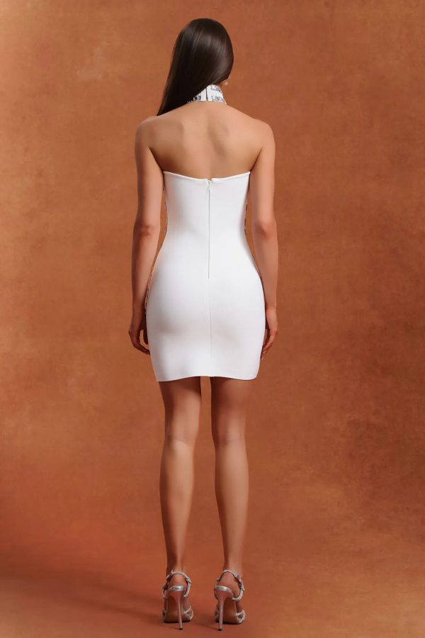 florelle diamond bandage mini dress with choker 16