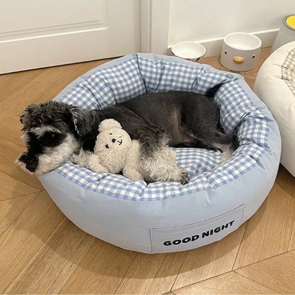 goodnight deep sleep all around calming dog bed with bear toy 19
