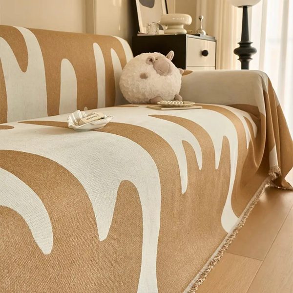 ice cream wave chenille couch cover 12