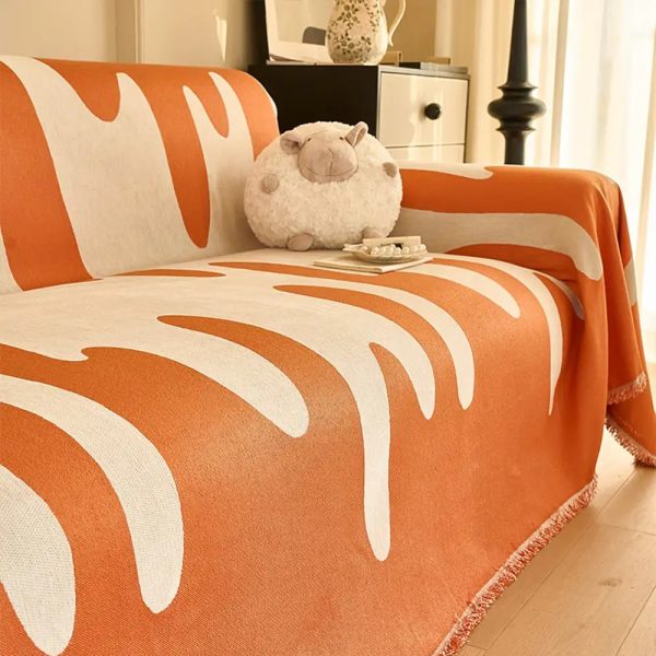 ice cream wave chenille couch cover 13
