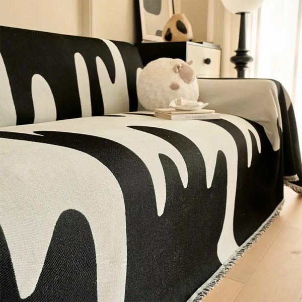 ice cream wave chenille couch cover 15