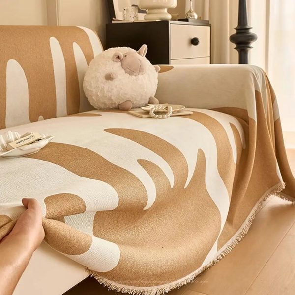 ice cream wave chenille couch cover 16