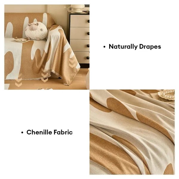 ice cream wave chenille couch cover 18
