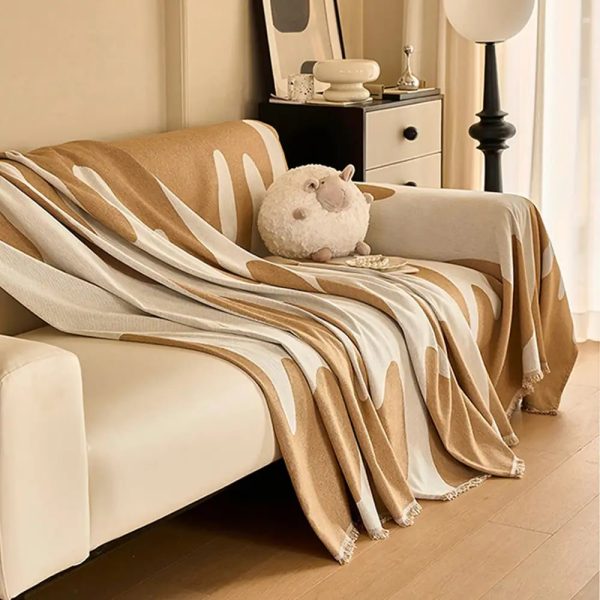 ice cream wave chenille couch cover 22