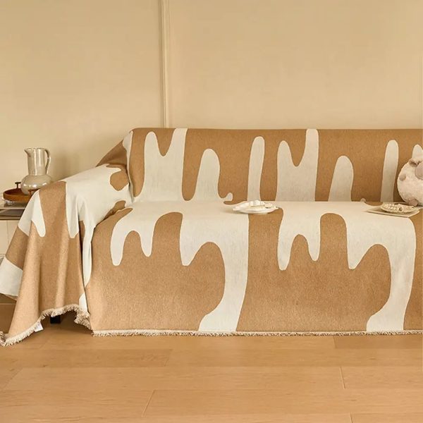 ice cream wave chenille couch cover 23