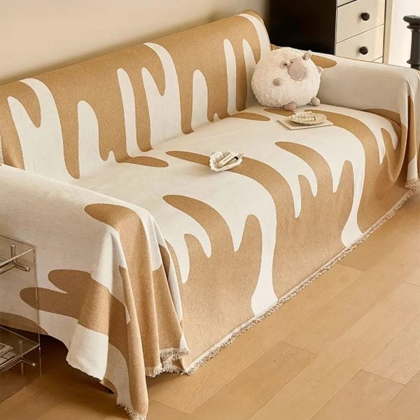 ice cream wave chenille couch cover 24