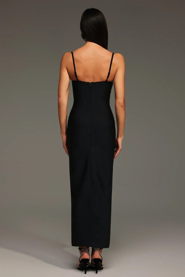 lolic sleeveless diamond bandage maxi dress 16