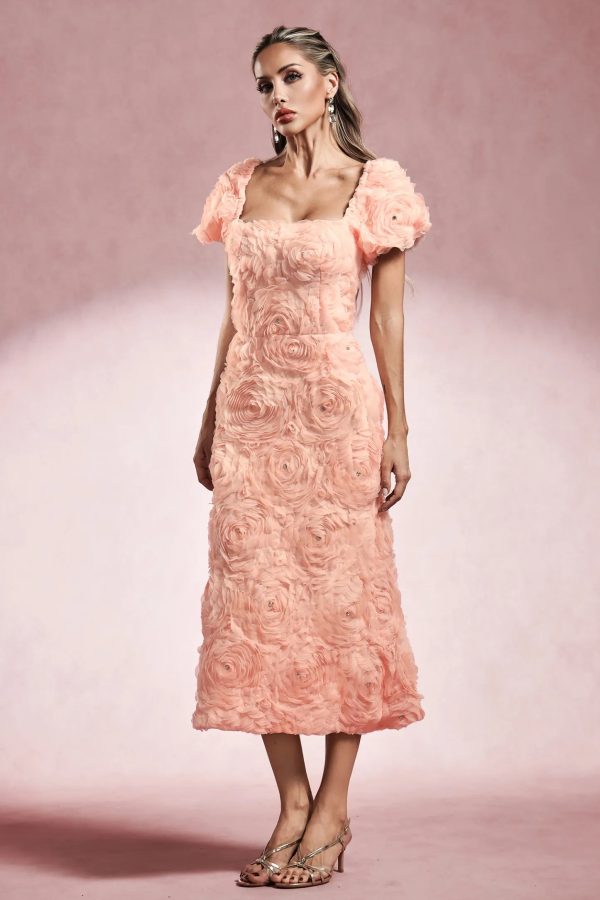 maci short sleeve flowers maxi dress 15