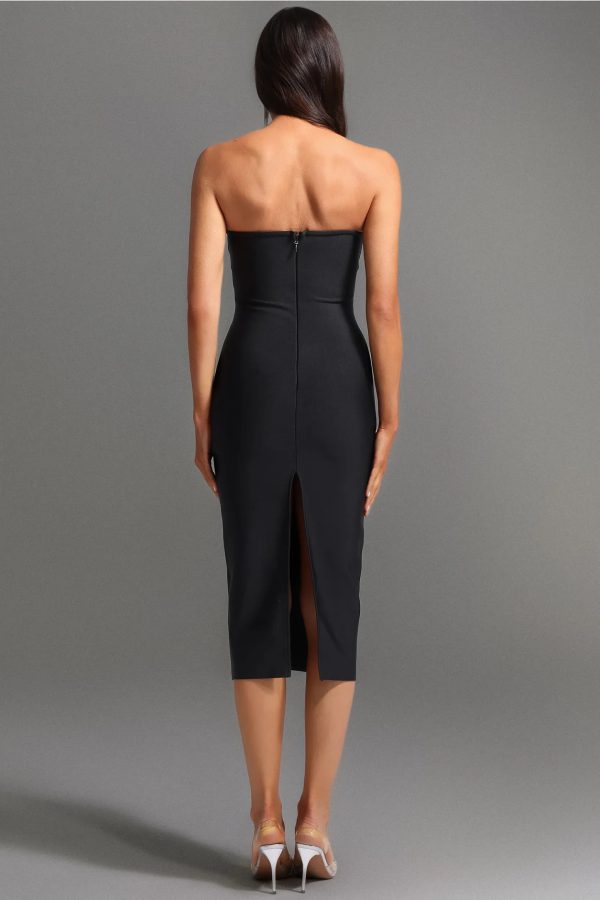 pilisa sleeveless diamond bandage midi dress 16