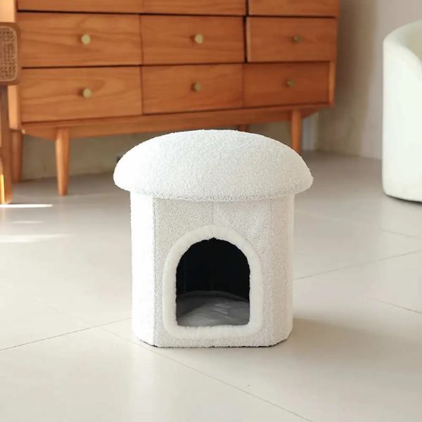 portable home ottoman pet house foldable condo cat cave 23