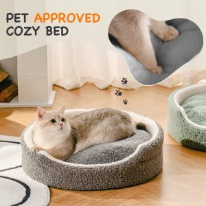 round cozy cat & dog bed 11