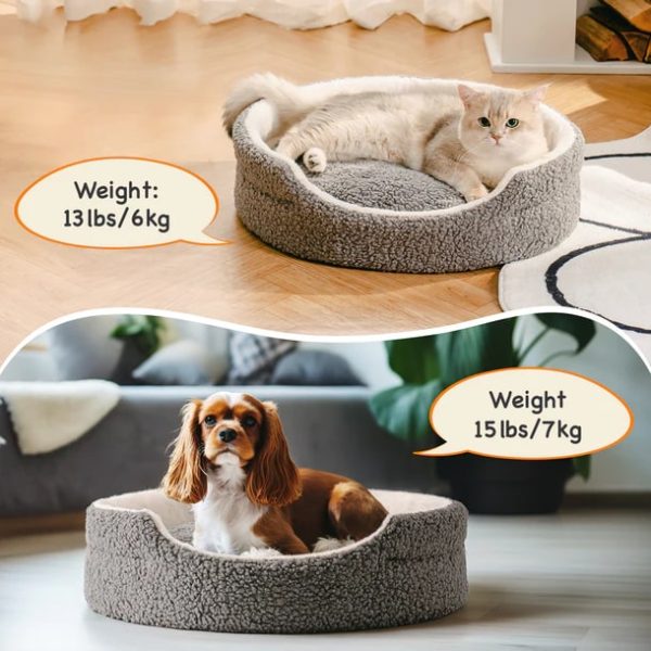 round cozy cat & dog bed 12
