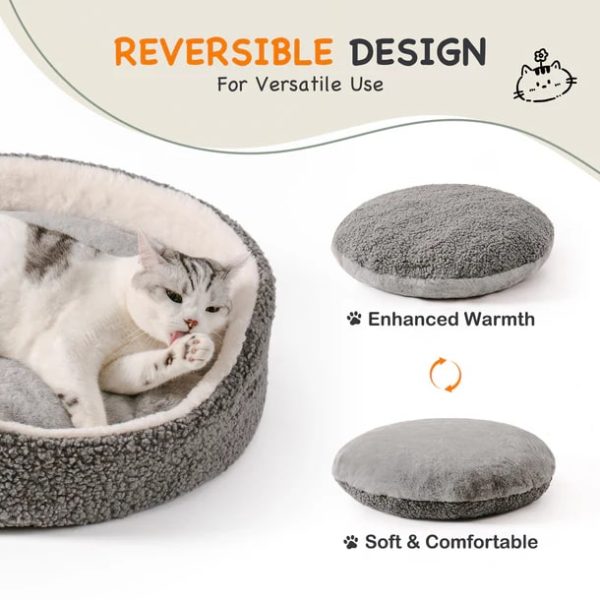 round cozy cat & dog bed 13