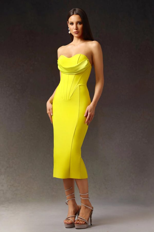 suku sleeveless bandage midi dress 13