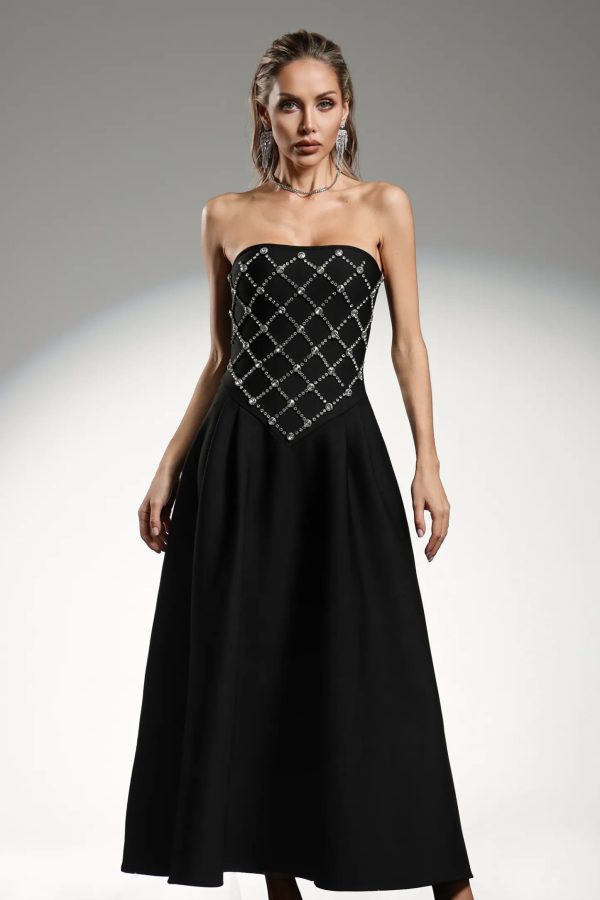 ganera sleeveless diamond bandage midi dress 12