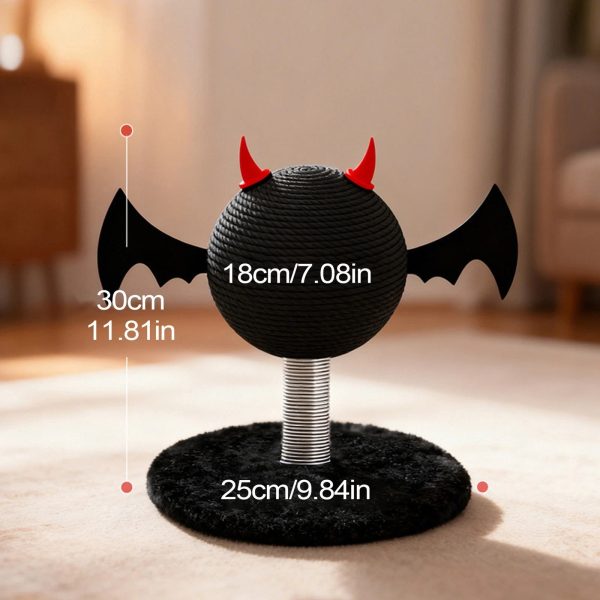 halloween devil sisal cat scratcher with base 21