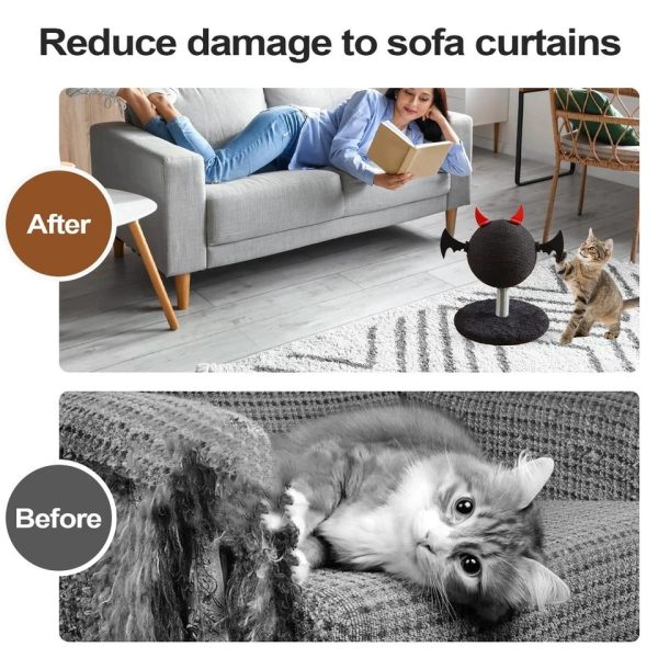 halloween devil sisal cat scratcher with base 26