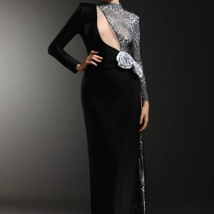hryonth long sleeve leopard flower maxi dress 11
