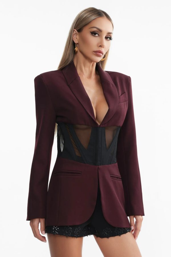 janka long sleeve corset blazer 14