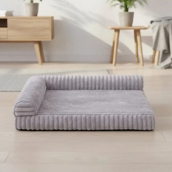 l shaped straight plush large space waterproof large dog bed 14