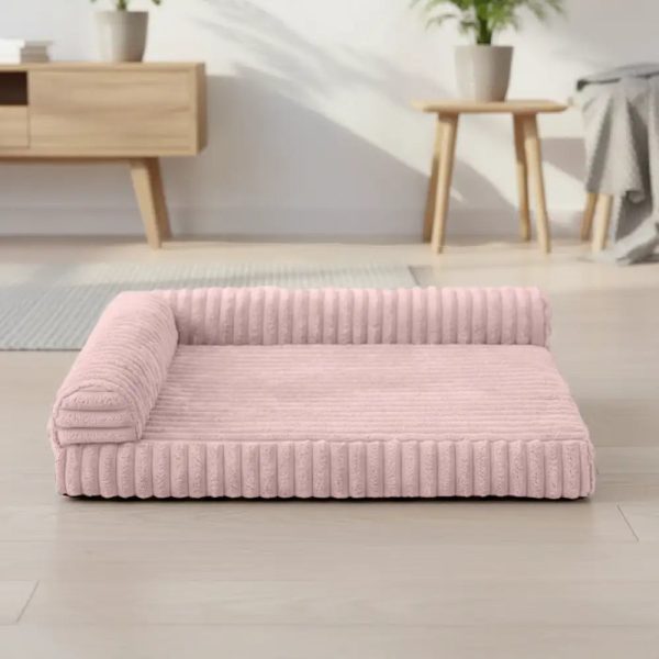 l shaped straight plush large space waterproof large dog bed 15
