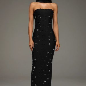 nesya sleeveless pearl bandage maxi dress 11