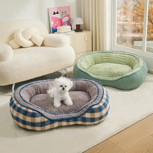oval teddy velvet donut dog bed 11