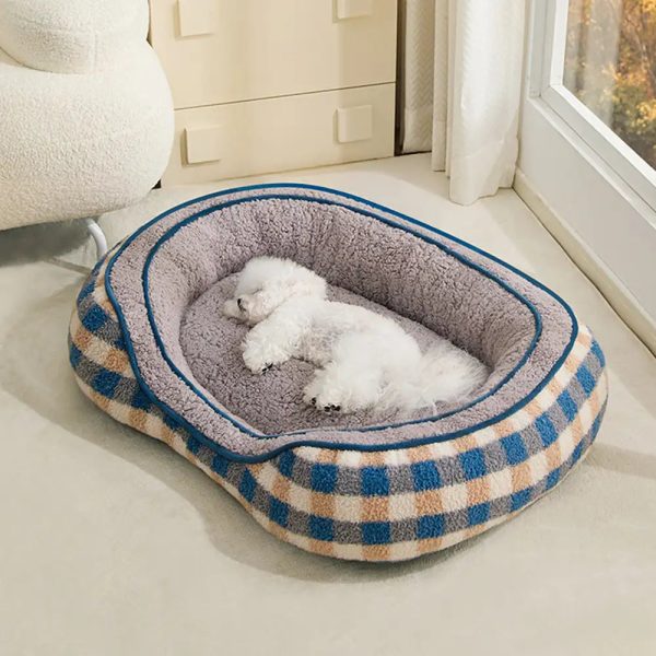 oval teddy velvet donut dog bed 13