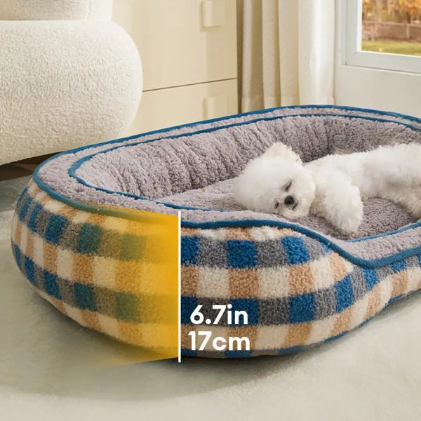 oval teddy velvet donut dog bed 17
