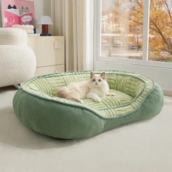 oval teddy velvet donut dog bed 19
