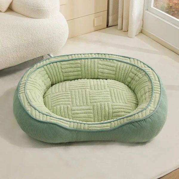 oval teddy velvet donut dog bed 21