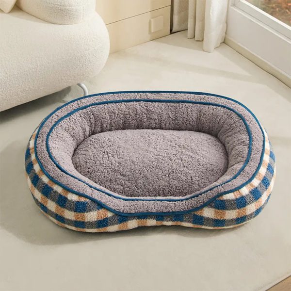 oval teddy velvet donut dog bed 22