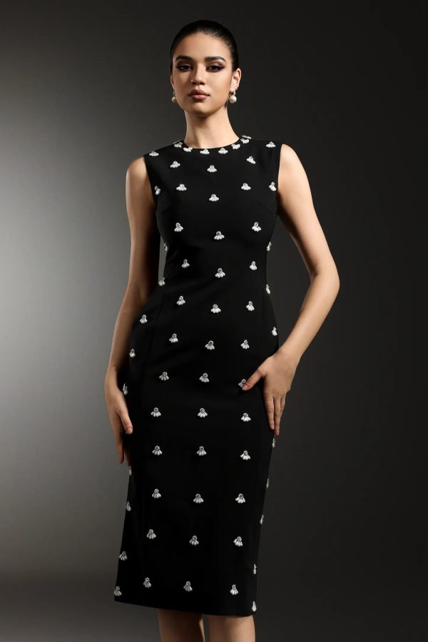 rahan sleeveless pearl midi dress 12