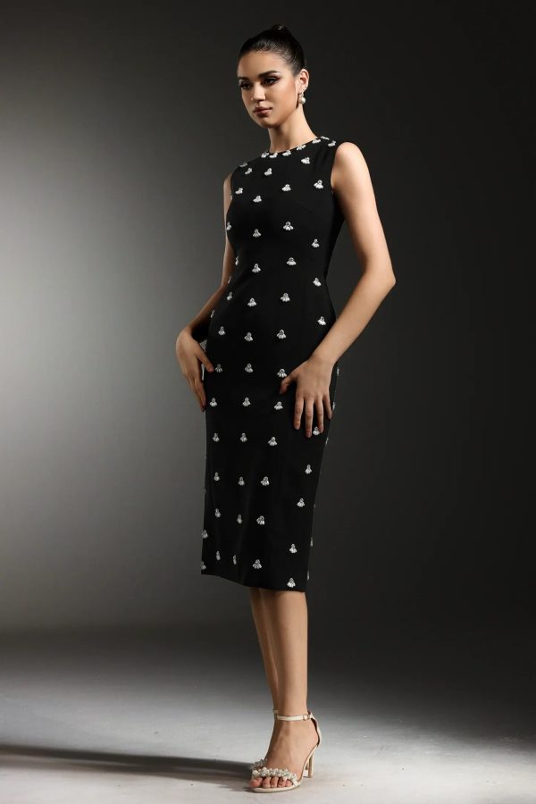 rahan sleeveless pearl midi dress 15