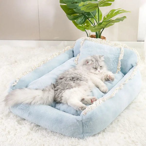 soft fluffy garden chic washable pet bed small dog bed 12