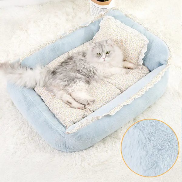 soft fluffy garden chic washable pet bed small dog bed 13