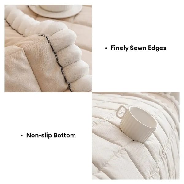 square short plush simple sofa protection non slip sofa cover 26