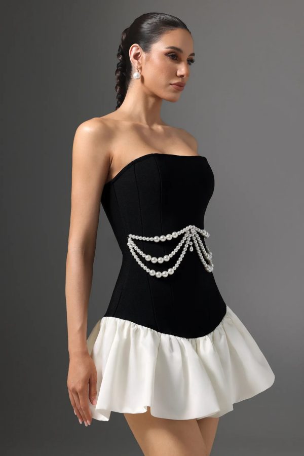 takada strapless pearl mini dress 15