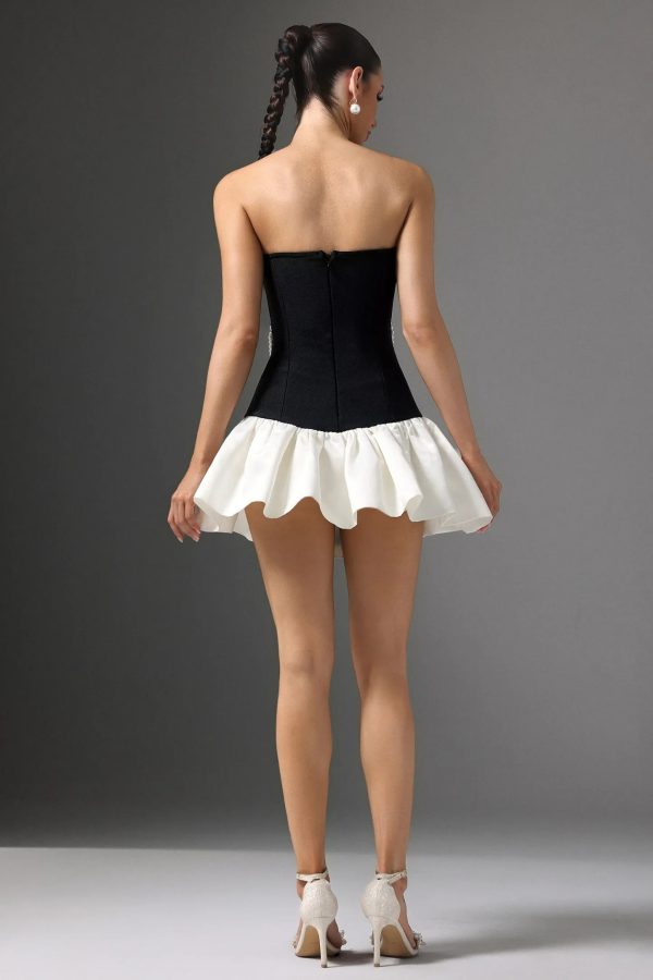 takada strapless pearl mini dress 16