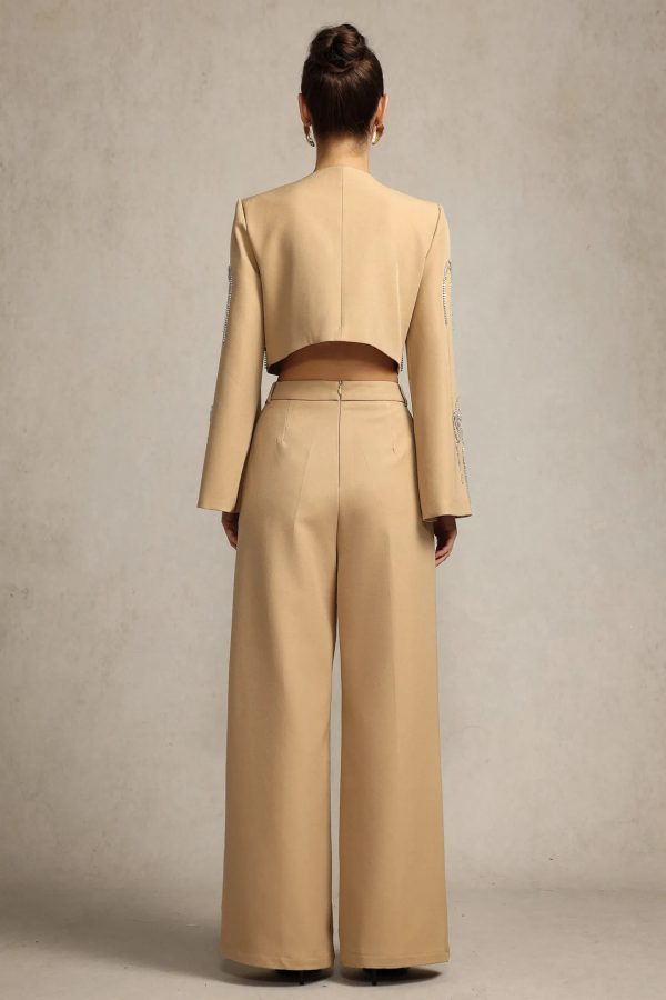 uzaco long sleeves diamond top & pants two piece set 16