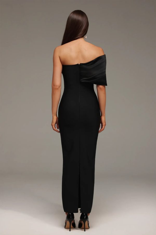 zaha one shoulder sleeveless diamond bandage maxi dress 16