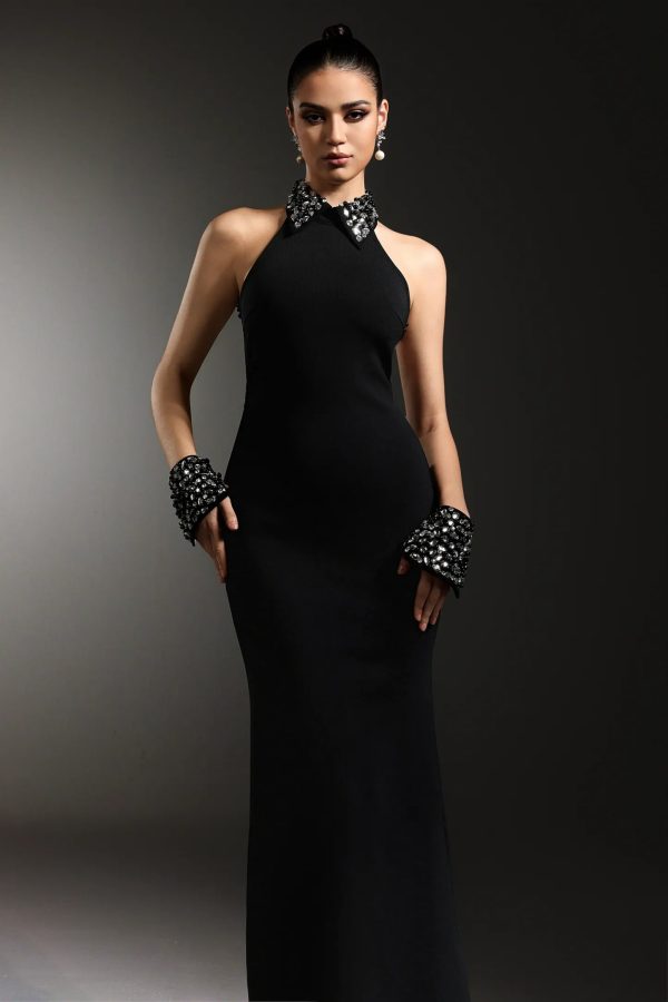 zetia halter sleeveless diamond bandage maxi dress 12
