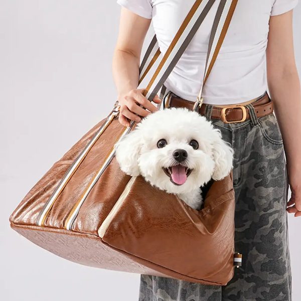3 in 1 deluxe faux leather safety center console pet car seat & carrier 17