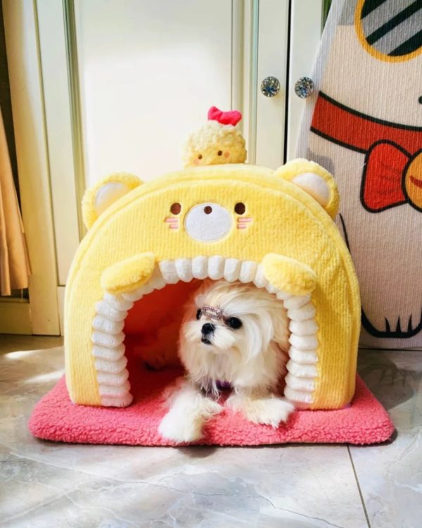 bear themed pet sleeping house 14