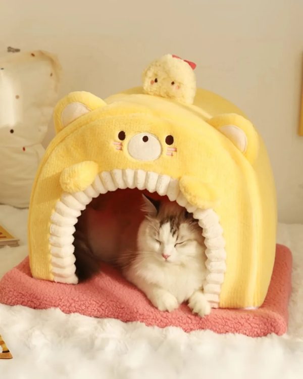 bear themed pet sleeping house 17