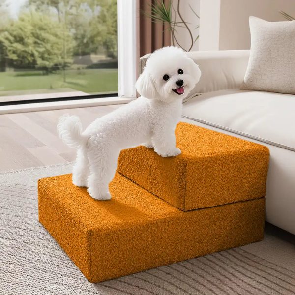 chenille durable scratch resistant foldable blocks multi level dog stairs 13